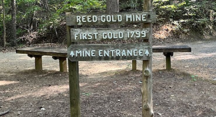 Reed Gold Mine sign