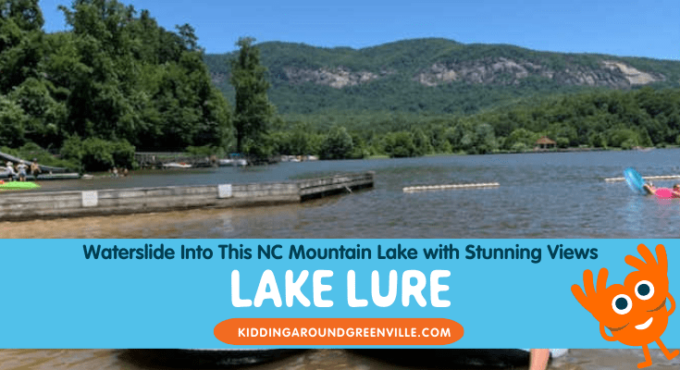 Views of the lake and mountains at Lake Lure in Western North Carolina.