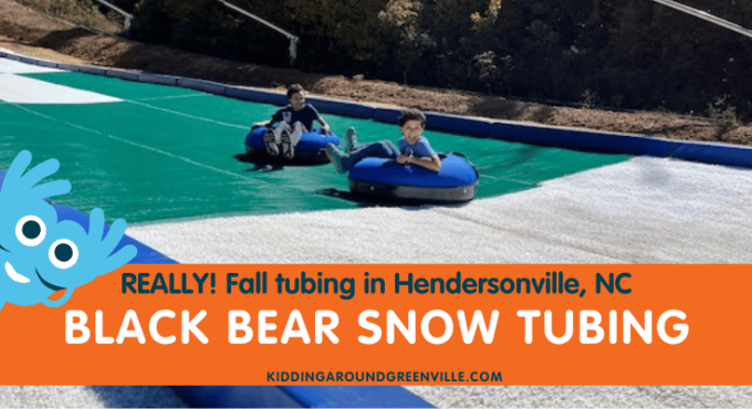 Black Bear Snow tubing in the fall in Hendersonville, NC