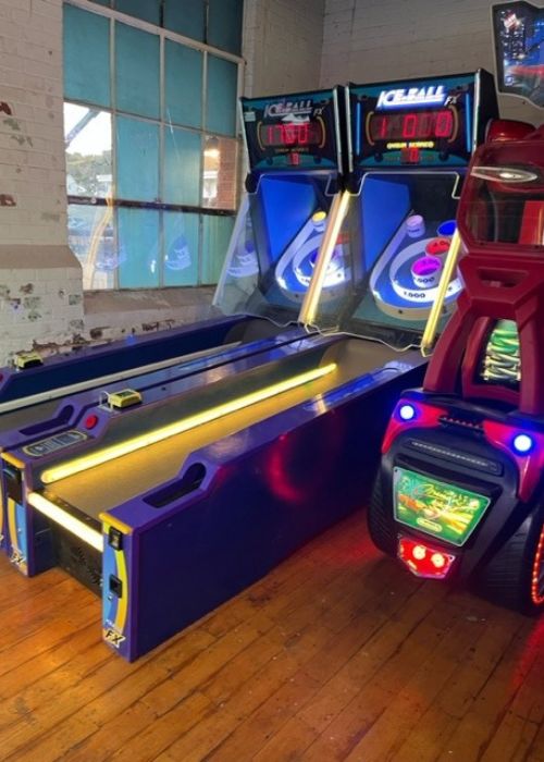 Arcade games at Gibson Mill Market