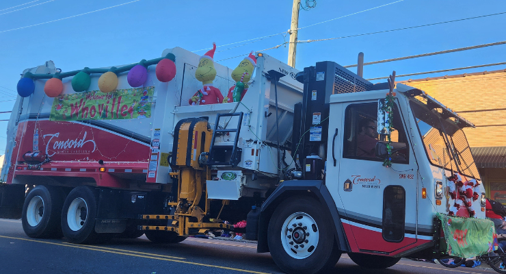 Grinch truck decorated for the Concord Christmas Parade