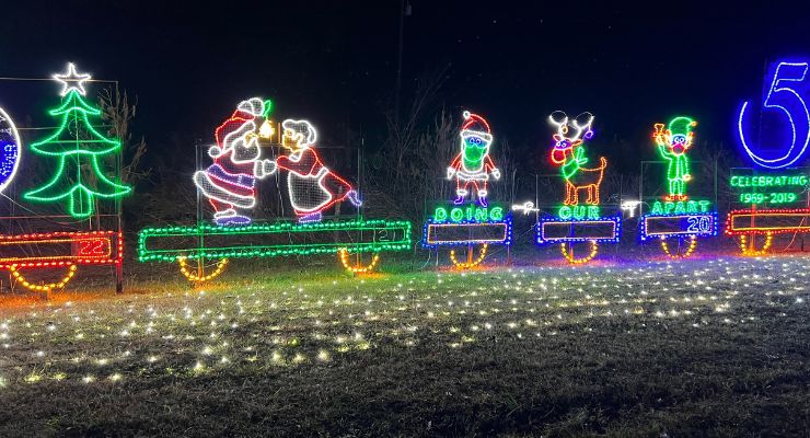 Train at Holiday Lights on the River