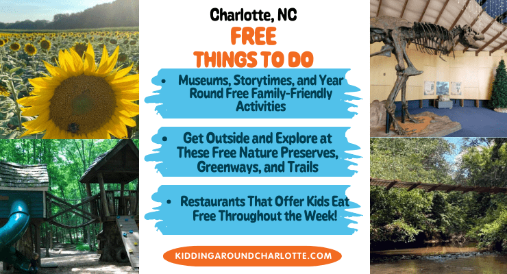 Free things to do in Charlotte, North Carolina for families.