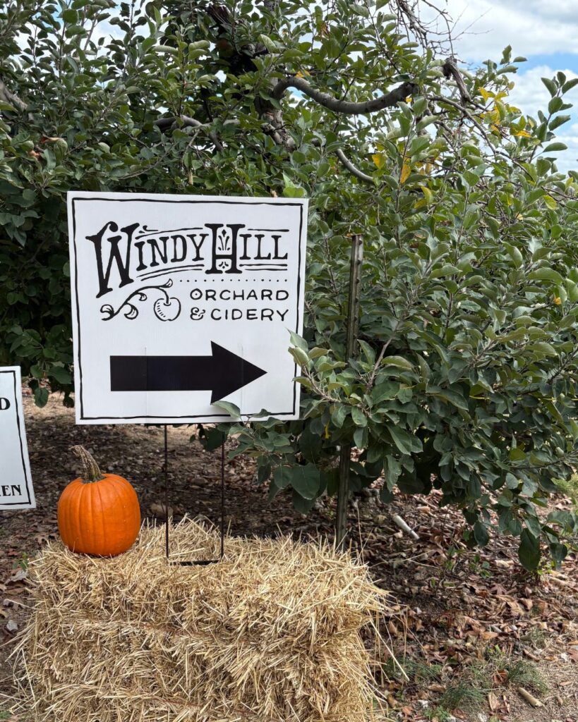 Windy Hill Orchard sign