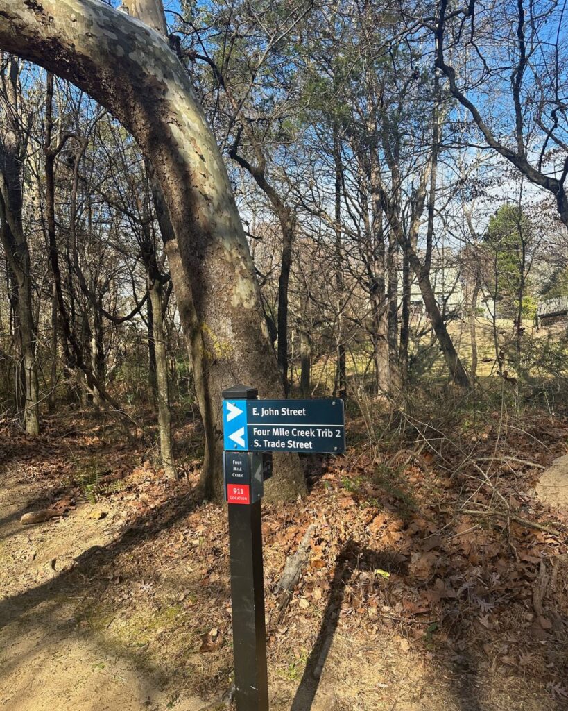 Signs at 4 Mile Creek Greenway