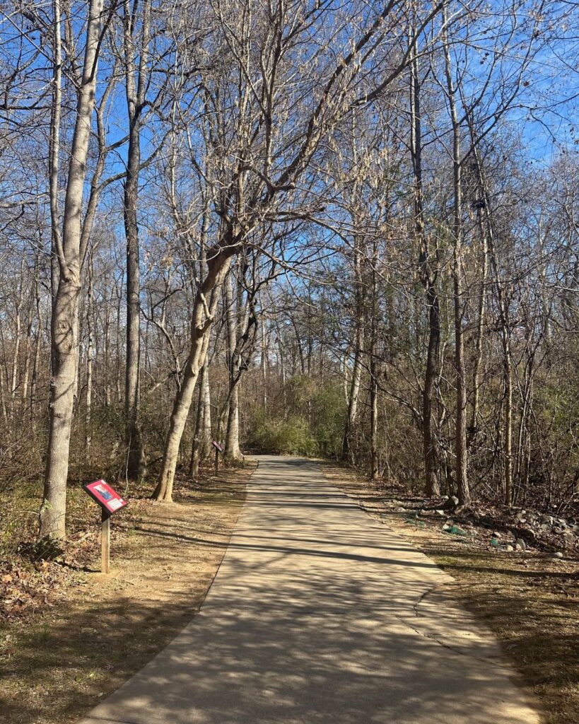 Reading at 4 Mile Creek Greenway 