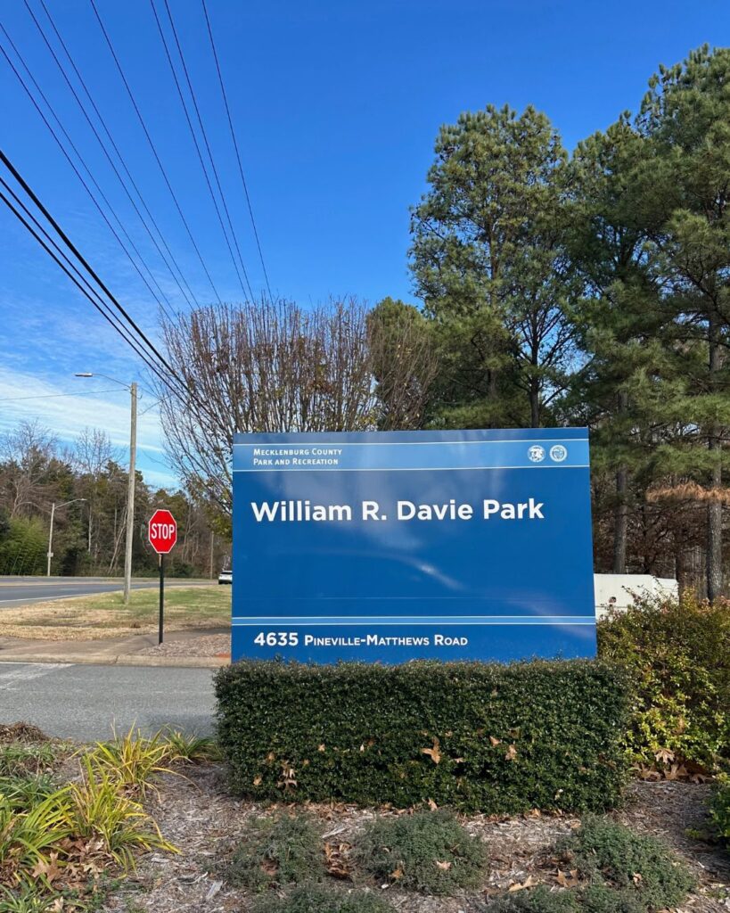 William R. Davie Park sign
