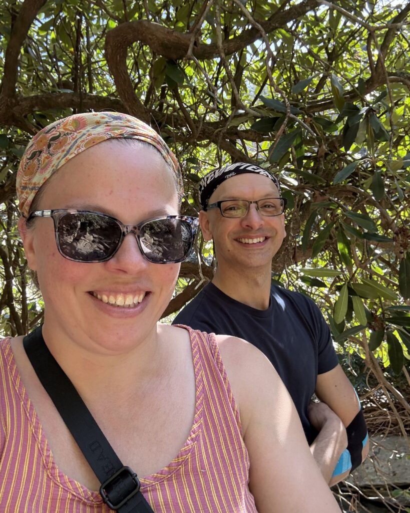 Hiking at Catawba Falls for a date day.