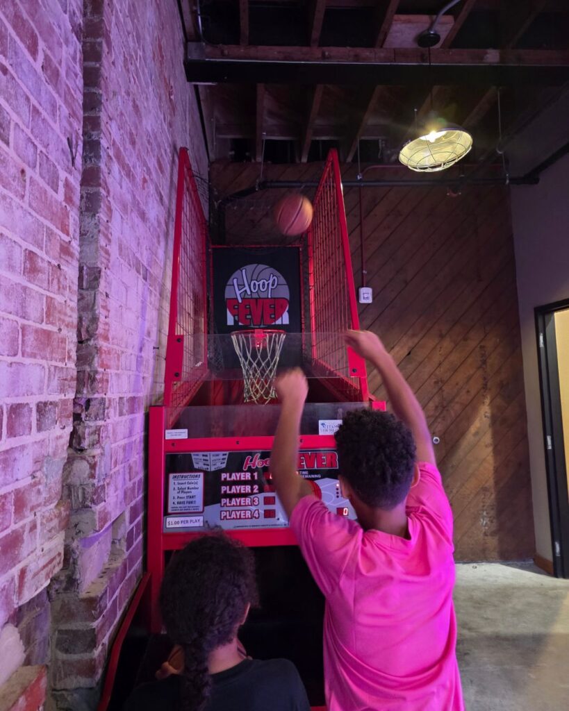 Playing games at Hobo's in Rock Hill,. SC